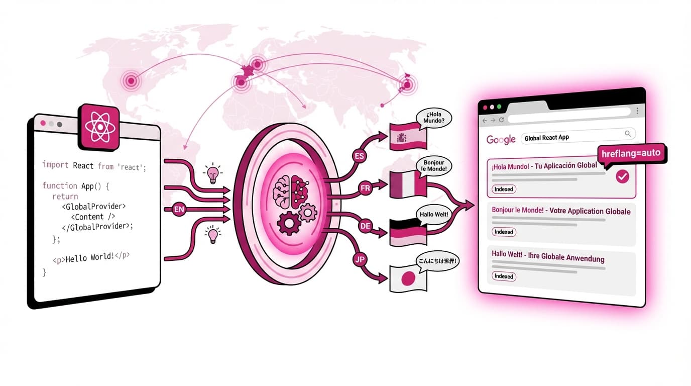 How to Translate React Websites (With Automatic SEO in 23+ Languages) — Lovalingo use case